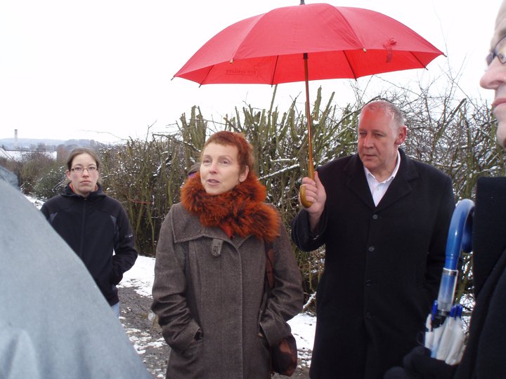 Ortsbegehung in Lauterbach mit Sabine Leidig