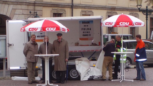 Stand der CDU am Jesuitenplatz